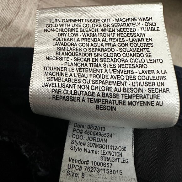 Jones New York Sparkle Denim Jeans Women’s 8 | Dark Wash Lexington Straight Fit - Picture 11 of 13